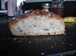 Inside of the salt and pepper bread