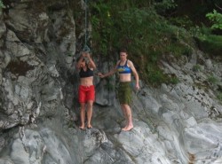 The sketchy "rope" swing