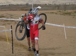Dusty running in the long sand section